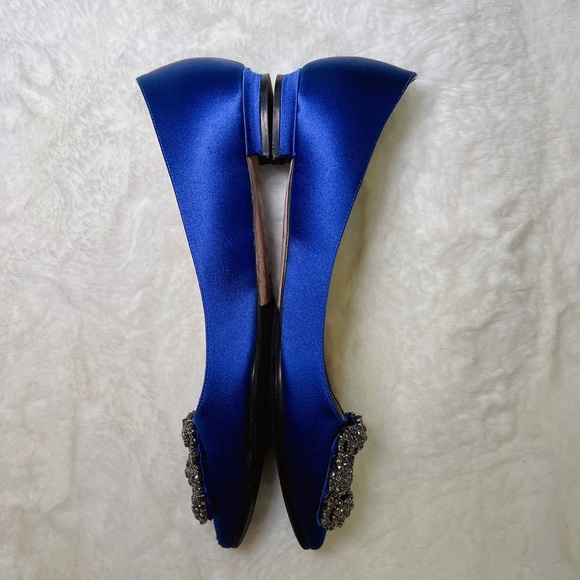 ❤️SOLD❤️Manolo Blahnik hangisi flats royal blue 35.5 - Picture 2 of 10